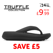 Truffle Collection Poppy Womens Black EVA Sandal