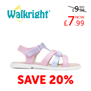 Walkright Layla Girls Multi Pastel Patent Sandal