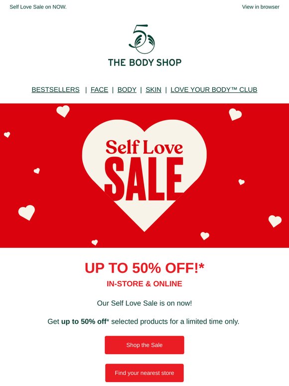 Up to 50% off!* 😍