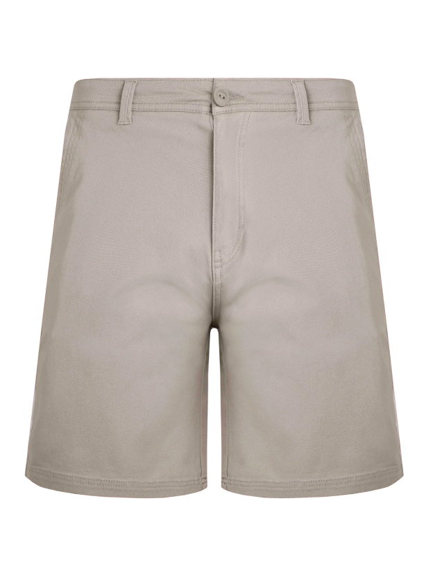 Rayburn Cotton Flat Front Shorts Flint Stone