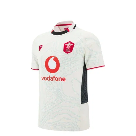 Macron Wales WRU 2025/26 Junior Away Rugby Shirt