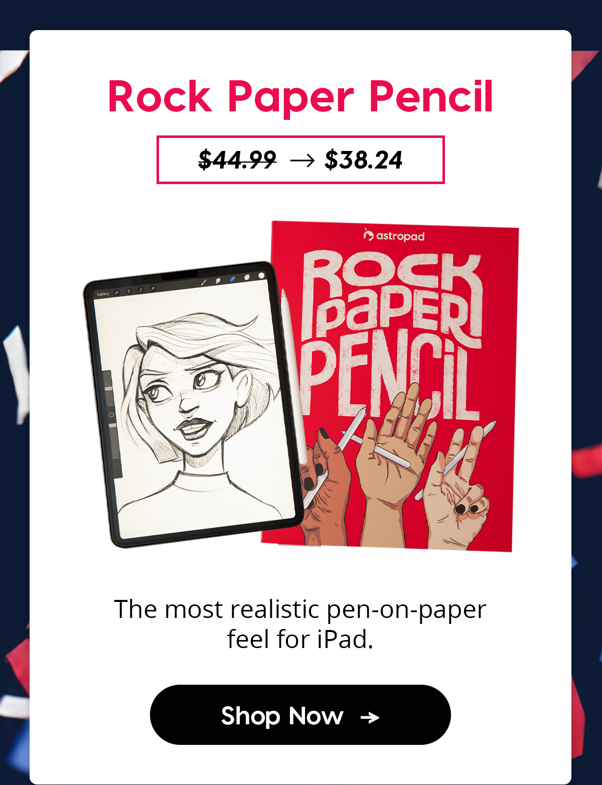 Rock Paper Pencil The paper feel for iPad you have to experience. Shop Now