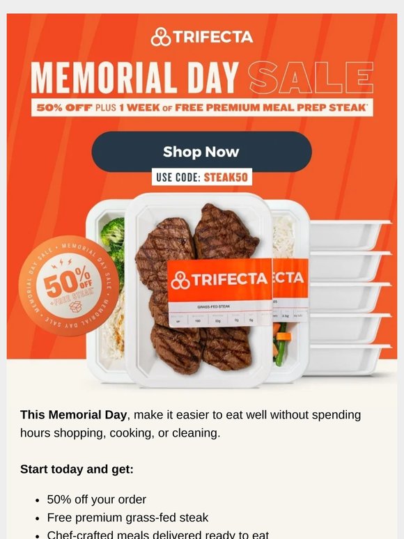 Memorial Day savings on meal delivery!