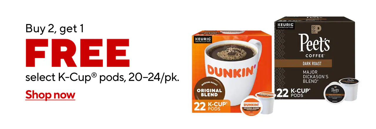 20/22/24 cts. Buy 2 Get 1 Free Select K-Cups