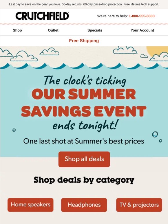 Our Summer Savings Event ends tonight!