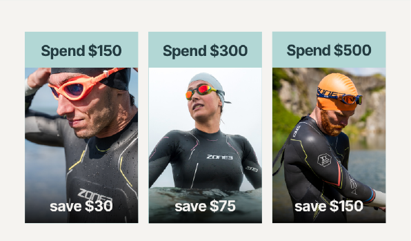 Athletes wearing Zone3 wetsuits