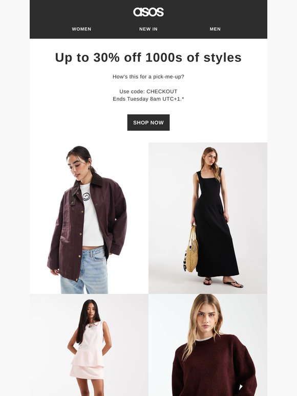 Up to 30% off 1000s of styles