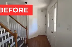 Honestly, we have never seen so much personality packed into an entryway (especially when it started like THIS!)