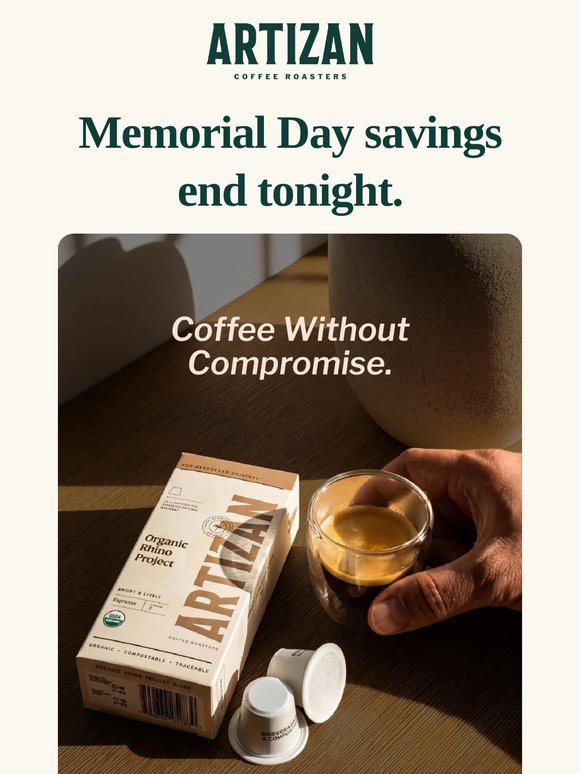 Ends Tonight: 15% Off All Coffee