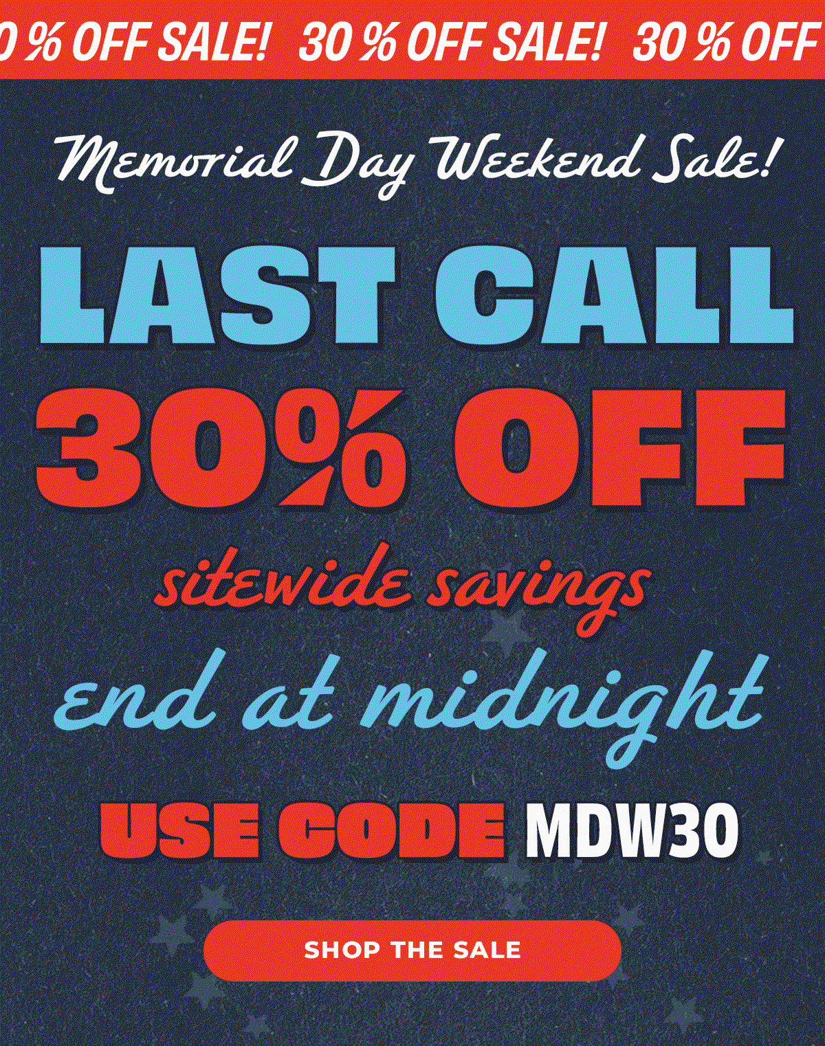 Memorial Day Sale - 30% Off