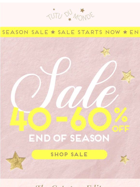 40–60% OFF  ✨Our biggest SALE of the season is here!