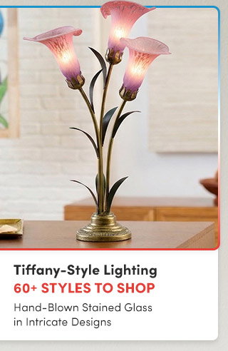 Tiffany-Style Lighting | 60+ Styles to Shop | Hand-Blown Stained Glass in Intricate Designs