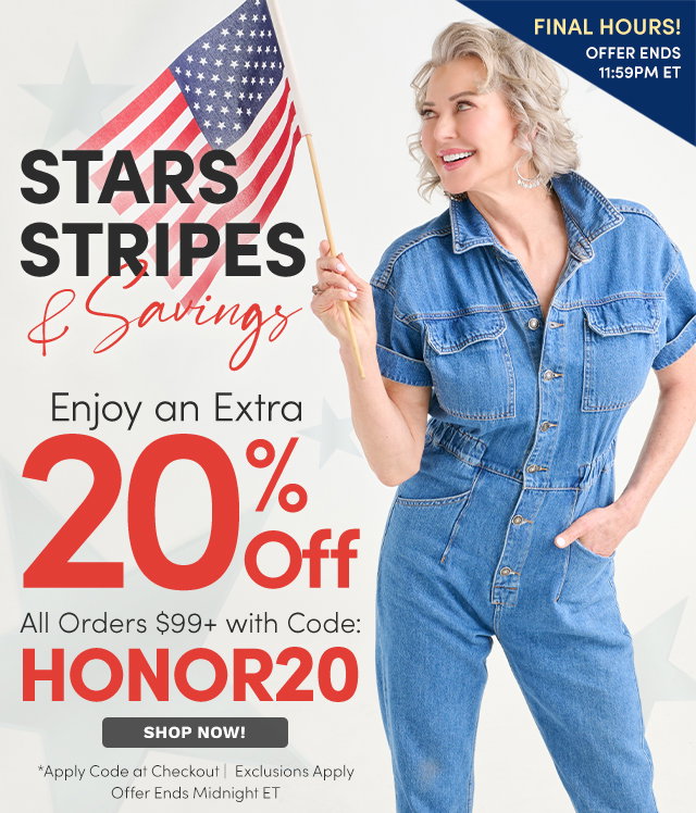 Stars, Stripes & Savings | Extra 20% Off All Orders $99+ with Code: HONOR20
