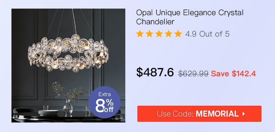 Opal Unique Elegance Crystal Chandelier