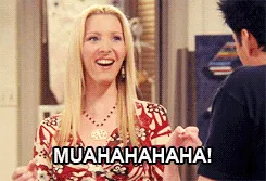 Lisa Kudrow evil laughing.