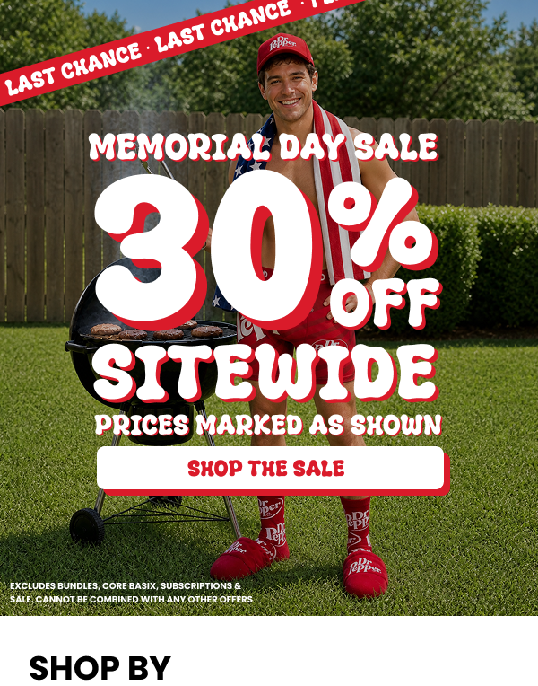 Memorial Day Sale. 30% OFF Sitewide. Shop Now