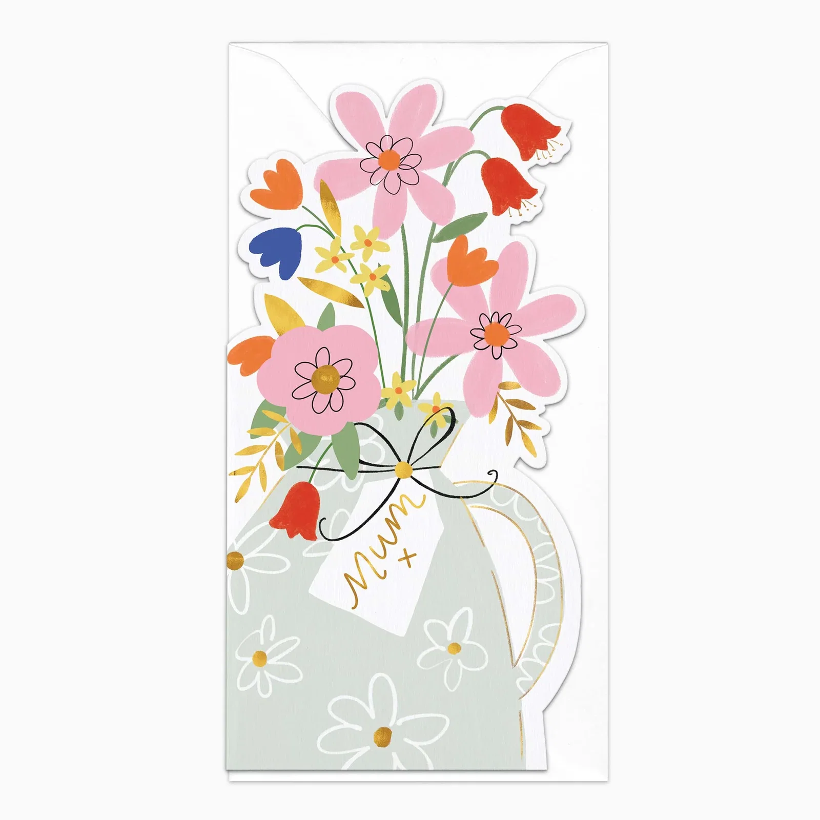 Image of H283 - Tall Flowers Mum Card