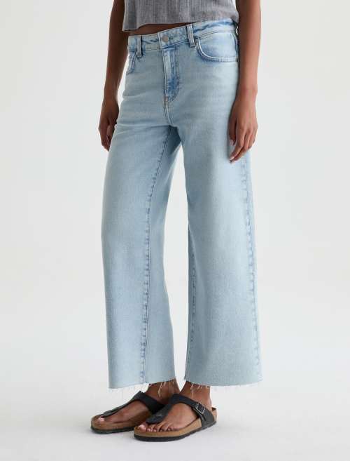 Saige Wide Leg Crop Jean in Harvest