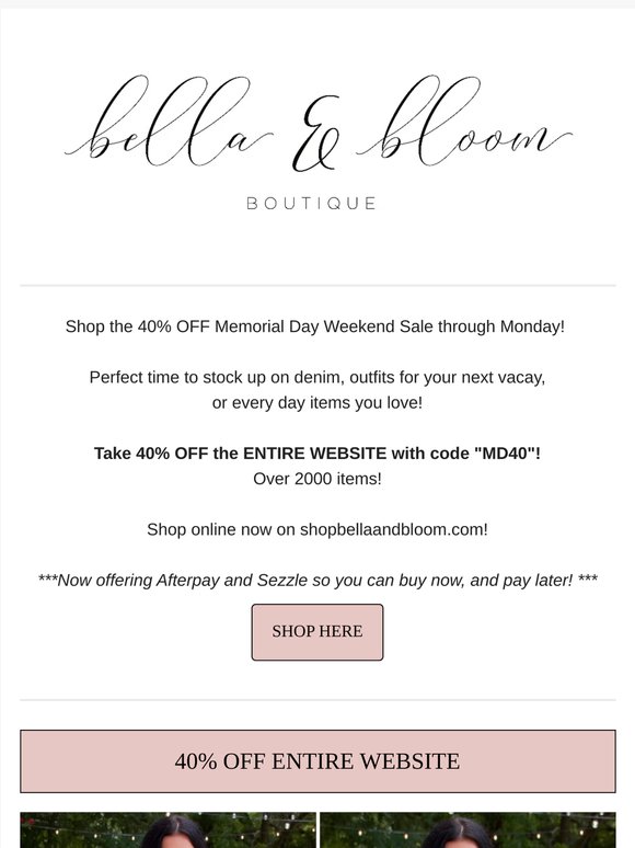 🌟FINAL HOURS - 40% OFF ENTIRE WEBSITE!