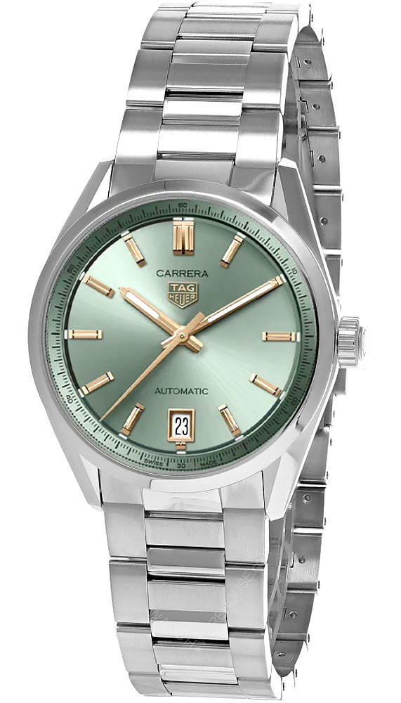 TAG HEUER Carrera Date AUTO 36MM SS Green Dial Women’s Watch