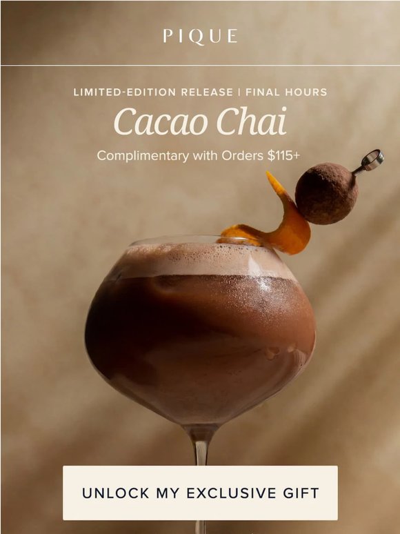 Final Hours: Limited-Edition Cacao Chai