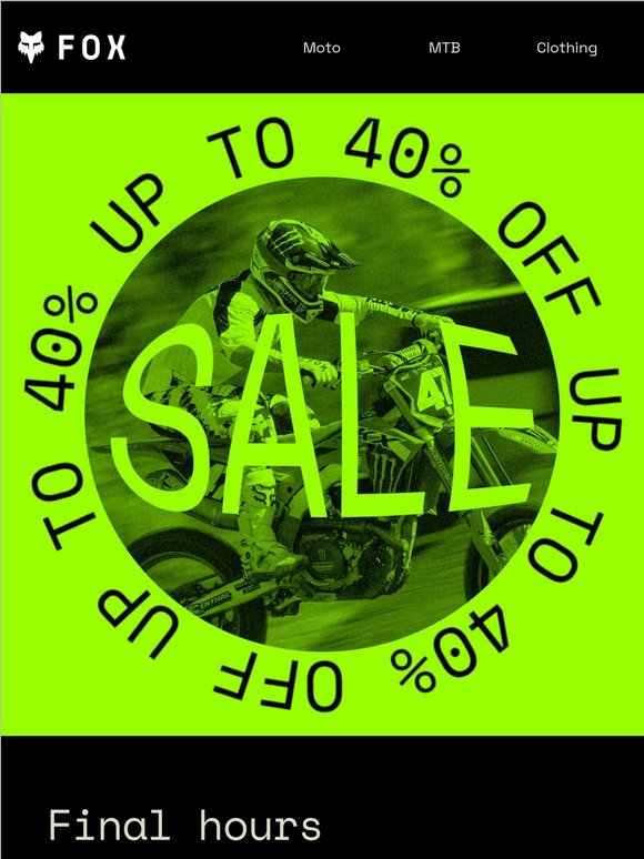 LAST CHANCE to Save up to 40% Off Select Styles