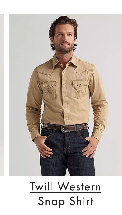 Twill western snap shirt