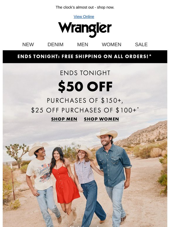 Last day for $50 off + free shipping