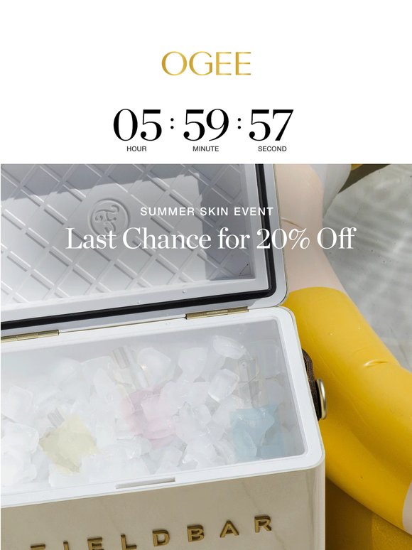6 Hours Left: 20% Off Sitewide