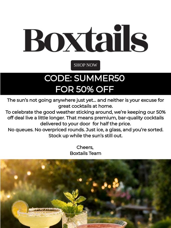 50% off till Tomorrow