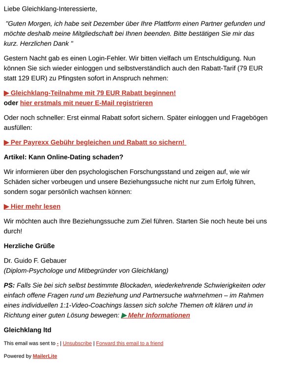 Login-Fehler behoben – kann Online-Dating schaden?