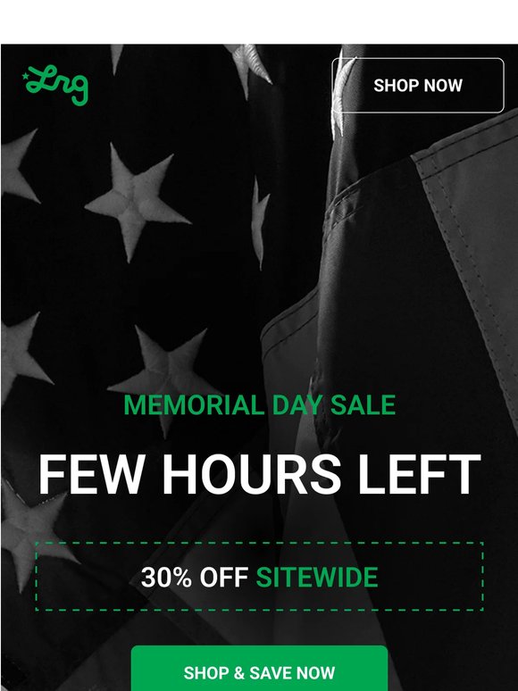 Last few hours to save 30%