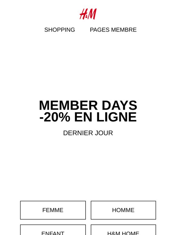 Dernier jour : -20% en ligne