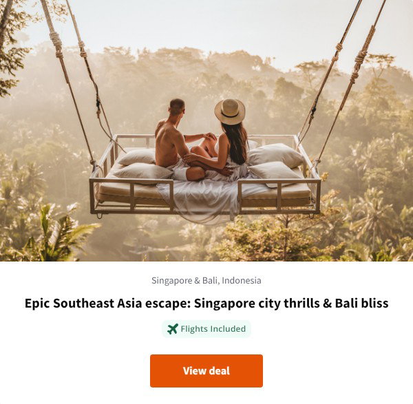 Epic Southeast Asia escape: Singapore city thrills & Bali bliss