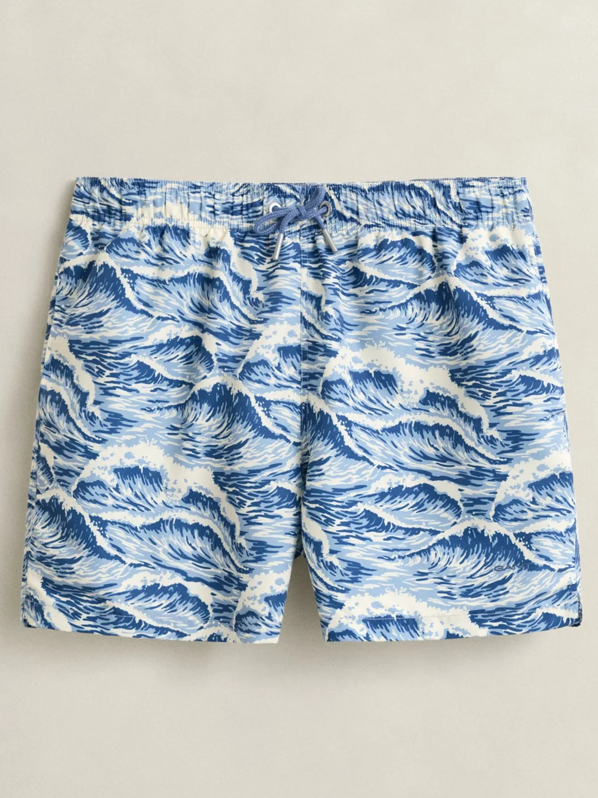 Swim trunks made from recycled material with print