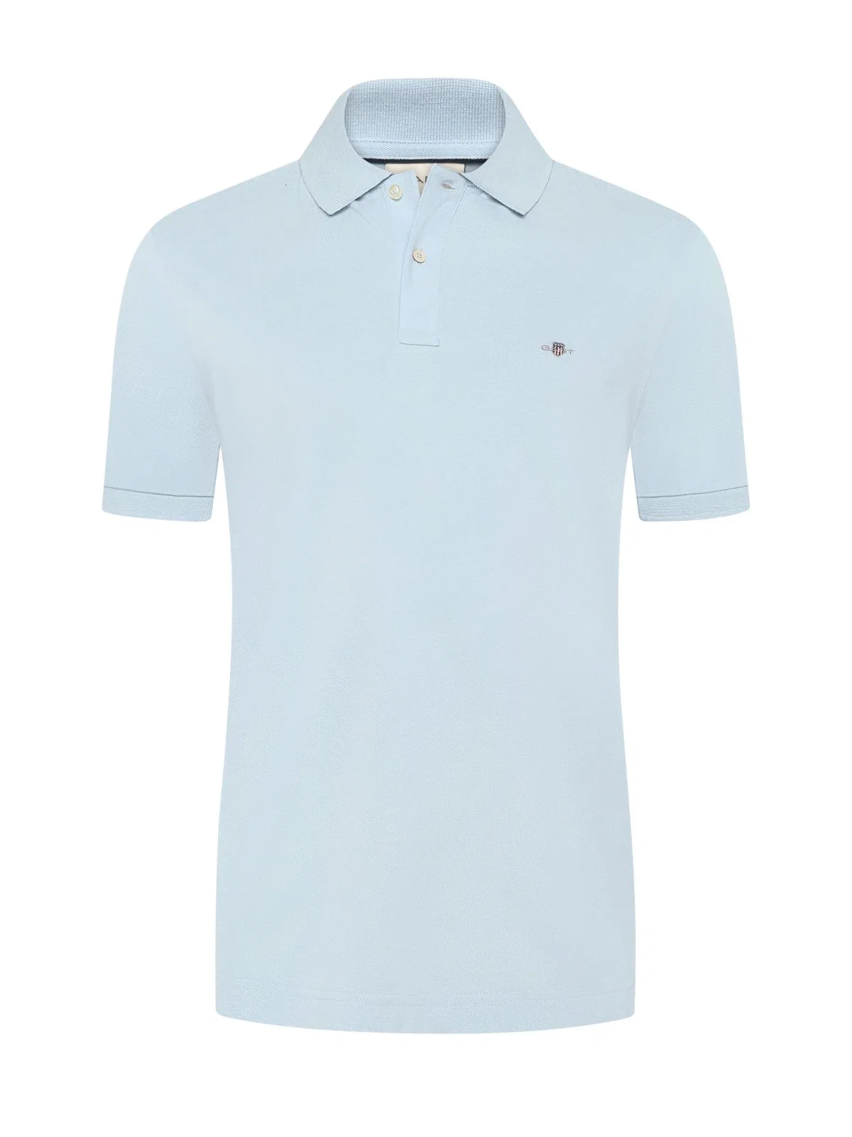 Cotton pique polo shirt with label embroidery, regular fit