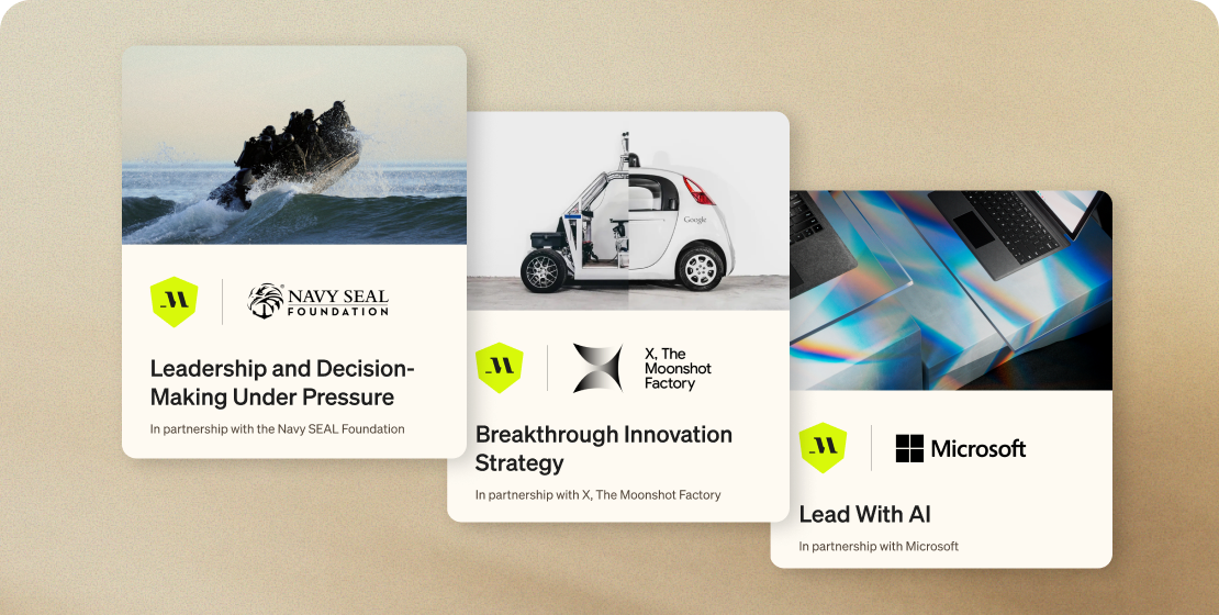 MasterClass Certificates — Lead With AI, Breakthrough Innovation Strategy, Leadership and Decision-Making Under Pressure