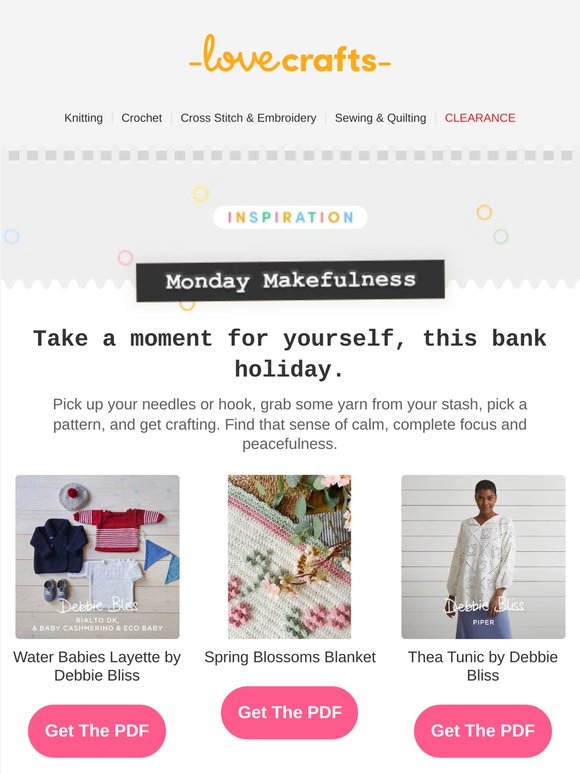Take a moment for yourself, this bank holiday.