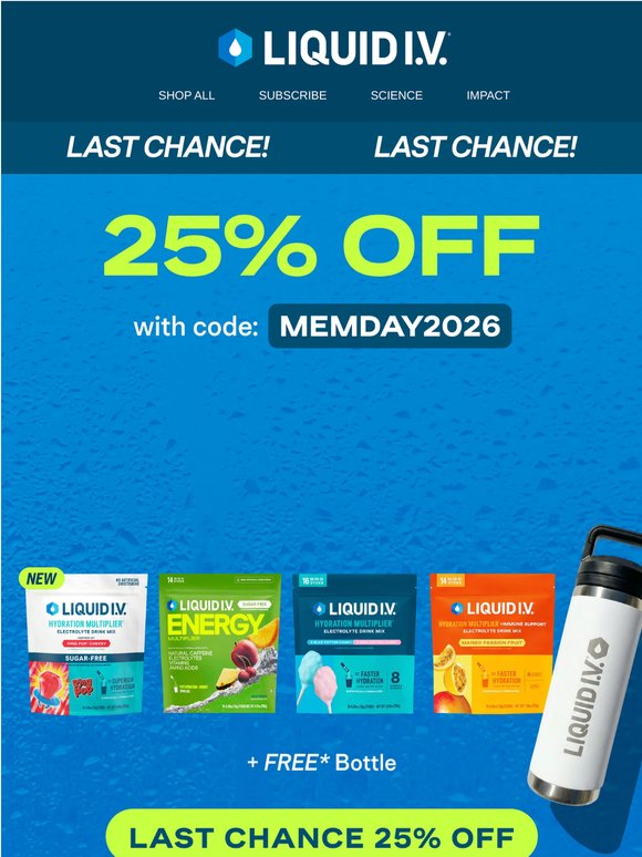 25% off gone by MIDNIGHT