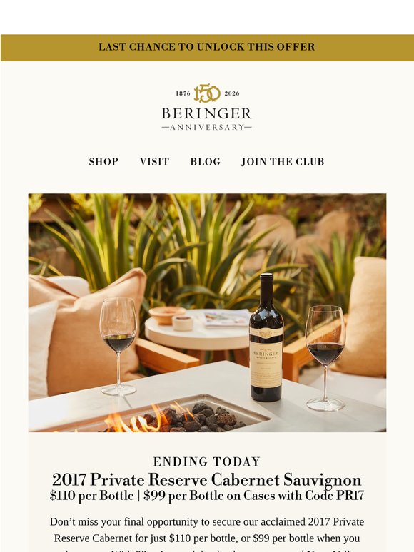Don’t Miss Your Memorial Day Private Reserve Offer