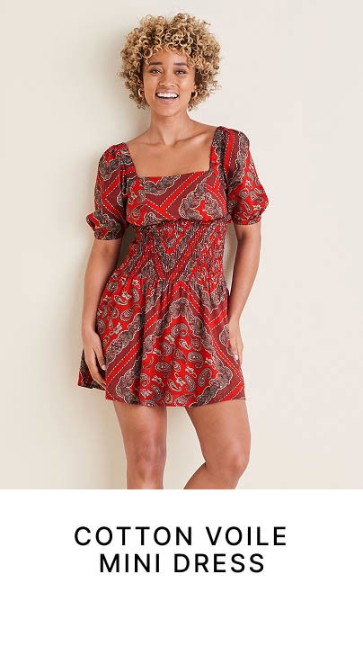 Cotton Voile Mini Dress
