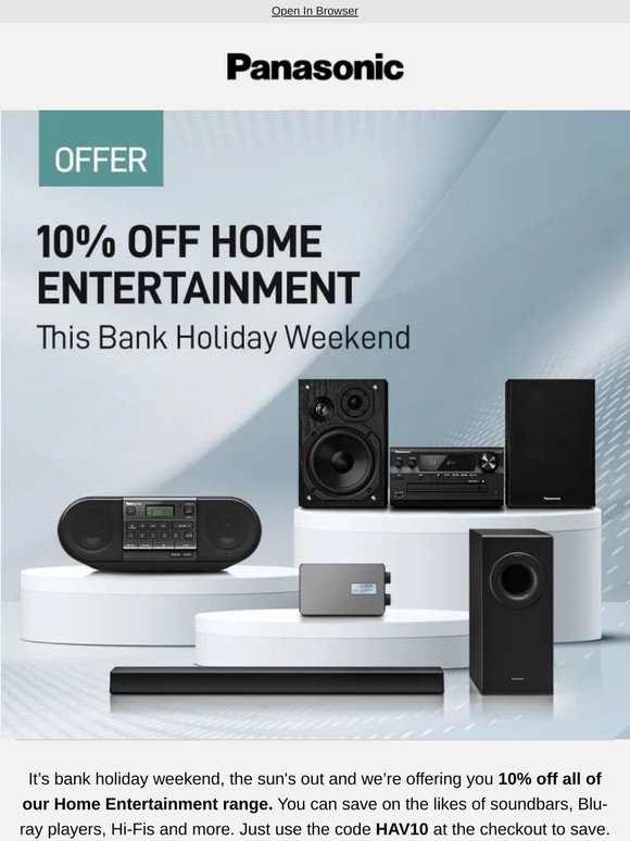 Ends Today: 10% Off Home Entertainment