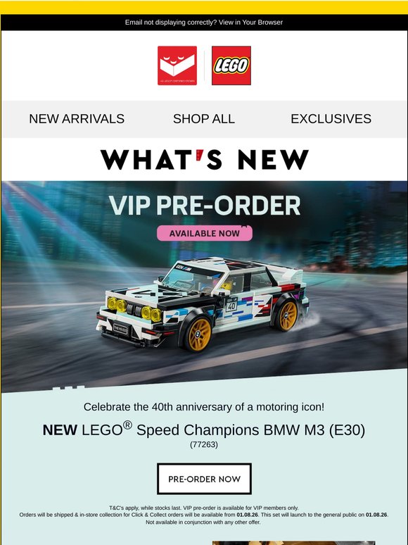 40th Anniversary 🎉 NEW BMW M3 (E30) LEGO® Speed Champions Set