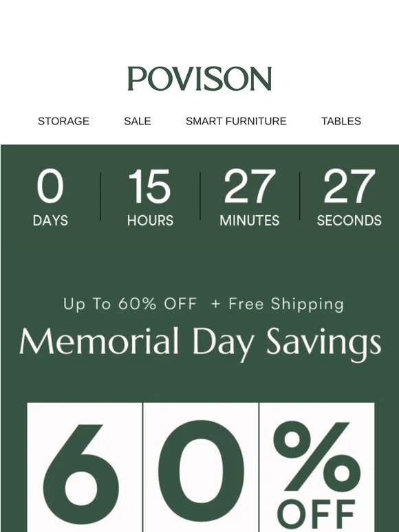 Memorial Day Sale Ends Today