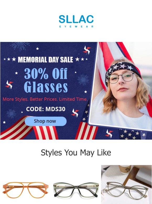 🔥 Your New Favorite Glasses Are 30% Off This Memorial Day