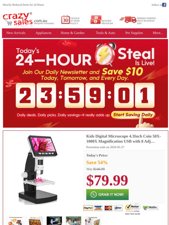 Tiny discoveries get bigger fast with this kids digital microscope, now $79.99 for 48h only