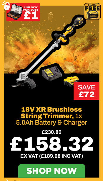 Dewalt DCMST561P1-GB 18V XR Brushless String Trimmer, 1x 5.0Ah Battery & Charger