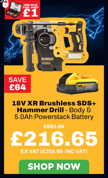 Dewalt DCH273N 18V XR Brushless SDS+ Hammer Drill - Body & 5.0Ah Powerstack Battery