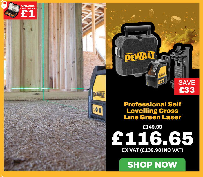 Dewalt DW088CG-XJ Professional Self Levelling Cross Line Green Laser