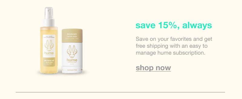 save 15% always when you subscribe